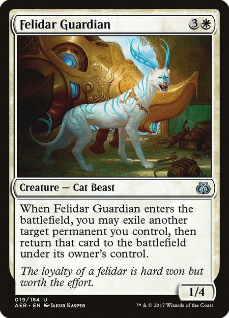 Felidar Guardian - Aether Revolt Magic: The Gathering trading card