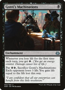 Gonti's Machinations - Aether Revolt (AER) #63 - Uncommon Magic: The Gathering Trading Card