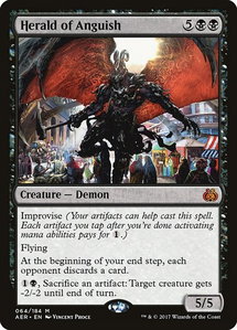 Herald of Anguish - Aether Revolt (AER) #64 - Mythic Rare Magic: The Gathering Trading Card