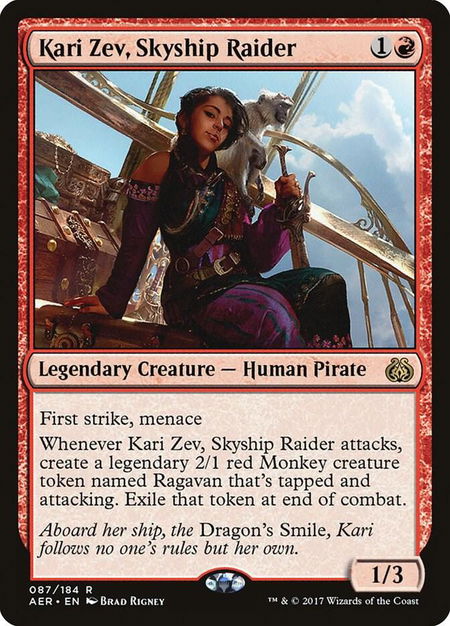 Kari Zev, Skyship Raider - Aether Revolt Magic: The Gathering trading card