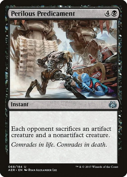 Perilous Predicament trading card from Aether Revolt Perilous Predicament - Aether Revolt Magic: The Gathering trading card