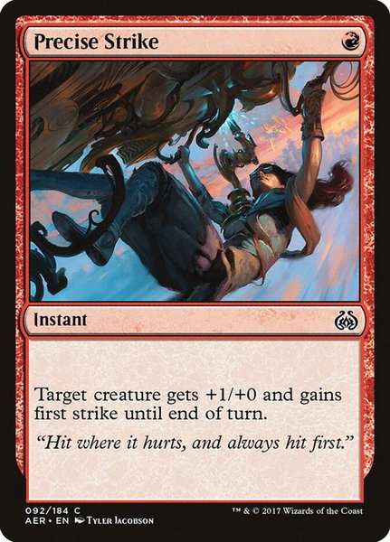 Precise Strike trading card from Aether Revolt Precise Strike - Aether Revolt Magic: The Gathering trading card