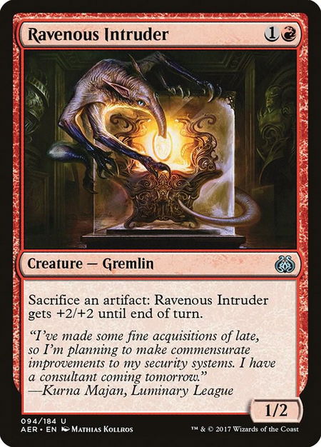 Ravenous Intruder - Aether Revolt Magic: The Gathering trading card