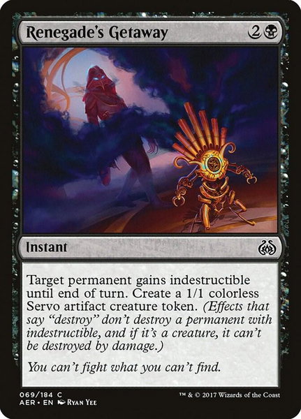 Renegade's Getaway - Aether Revolt Magic: The Gathering trading card
