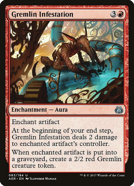 Gremlin Infestation trading card from Aether Revolt Gremlin Infestation - Aether Revolt Magic: The Gathering trading card