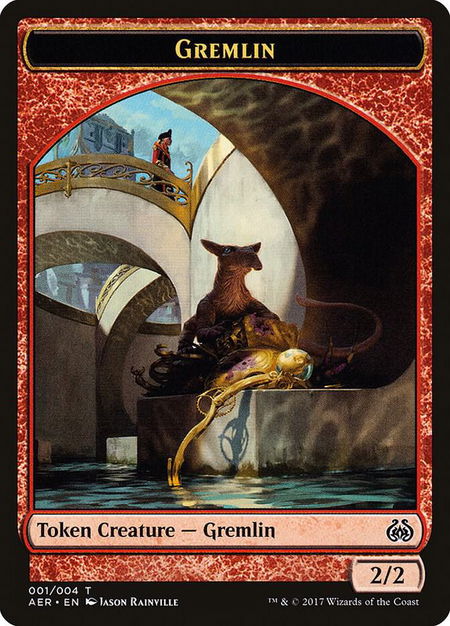 Gremlin Token trading card from Aether Revolt Gremlin Token - Aether Revolt Magic: The Gathering trading card