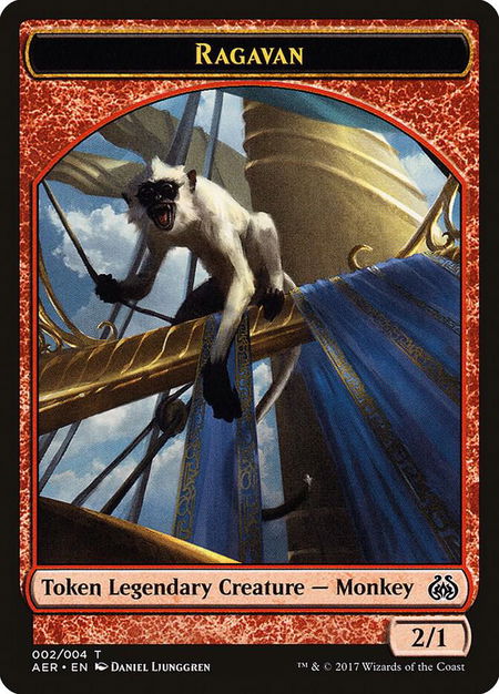 Ragavan Token trading card from Aether Revolt Ragavan Token - Aether Revolt Magic: The Gathering trading card