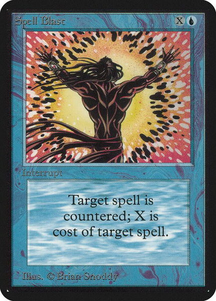 Spell Blast trading card from Alpha Edition Spell Blast - Alpha Edition Magic: The Gathering trading card