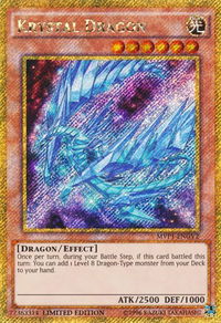 Krystal Dragon - The Dark Side of Dimensions Movie Pack: Gold Edition (MVP1-ENG) #MVP1-ENGV2 - Secret Rare YuGiOh Trading Card