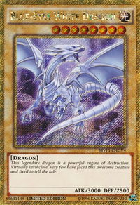 Blue-Eyes White Dragon (Gold Secret Rare) - The Dark Side of Dimensions Movie Pack: Gold Edition (MVP1-ENG) #MVP1-ENGV4 - Secret Rare YuGiOh Trading Card