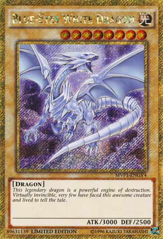 Blue-Eyes White Dragon (Gold Secret Rare) trading card from The Dark Side of Dimensions Movie Pack: Gold Edition Blue-Eyes White Dragon (Gold Secret Rare) - The Dark Side of Dimensions Movie Pack: Gold Edition YuGiOh trading card