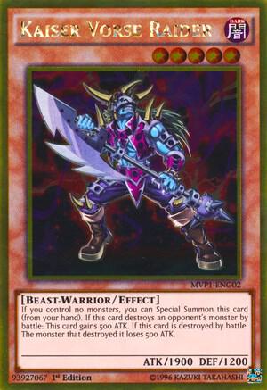 Kaiser Vorse Raider trading card from The Dark Side of Dimensions Movie Pack: Gold Edition Kaiser Vorse Raider - The Dark Side of Dimensions Movie Pack: Gold Edition YuGiOh trading card