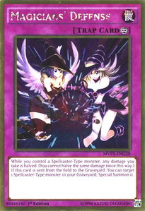 Magicians' Defense - The Dark Side of Dimensions Movie Pack: Gold Edition (MVP1-ENG) #MVP1-ENG28 - Rare YuGiOh Trading Card