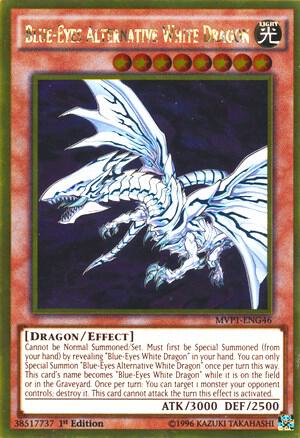 Blue-Eyes Alternative White Dragon trading card from The Dark Side of Dimensions Movie Pack: Gold Edition Blue-Eyes Alternative White Dragon - The Dark Side of Dimensions Movie Pack: Gold Edition YuGiOh trading card