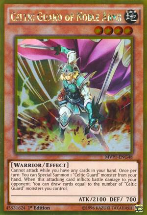 Celtic Guard of Noble Arms trading card from The Dark Side of Dimensions Movie Pack: Gold Edition Celtic Guard of Noble Arms - The Dark Side of Dimensions Movie Pack: Gold Edition YuGiOh trading card