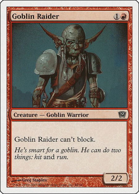 Goblin Raider - 9th Edition Magic: The Gathering trading card