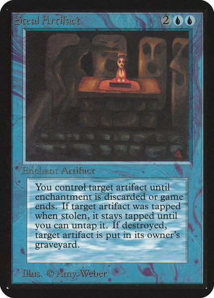 Steal Artifact trading card from Alpha Edition Steal Artifact - Alpha Edition Magic: The Gathering trading card