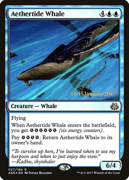 Aethertide Whale - Prerelease Cards Magic: The Gathering trading card