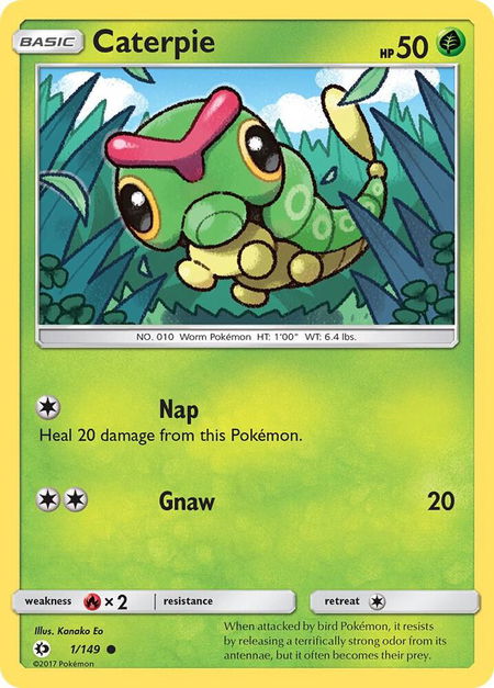 Caterpie - SM Base Set Pokémon trading card