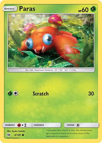 Paras - SM Base Set (SM01) #4/149 - Common Pokémon Trading Card