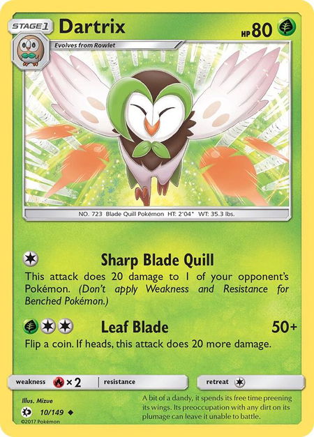 Dartrix - SM Base Set Pokémon trading card