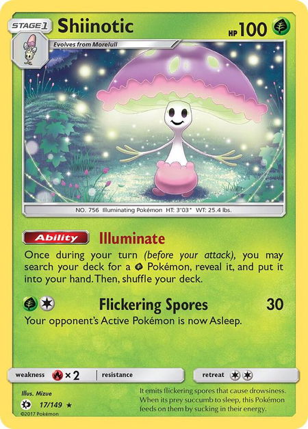 Shiinotic - SM Base Set Pokémon trading card