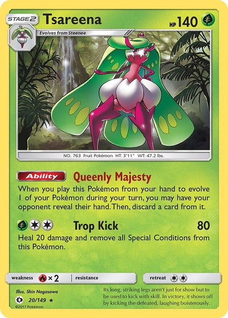 Tsareena - SM Base Set Pokémon trading card
