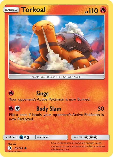 Torkoal - SM Base Set Pokémon trading card