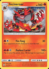 Incineroar - SM Base Set (SM01) #26/149 - Rare Pokémon Trading Card