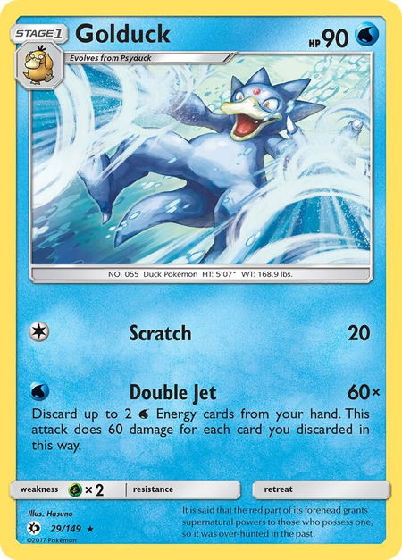 Golduck - SM Base Set Pokémon trading card