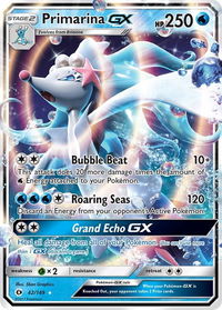 Primarina GX - SM Base Set (SM01) #42/149 - Ultra Rare Pokémon Trading Card