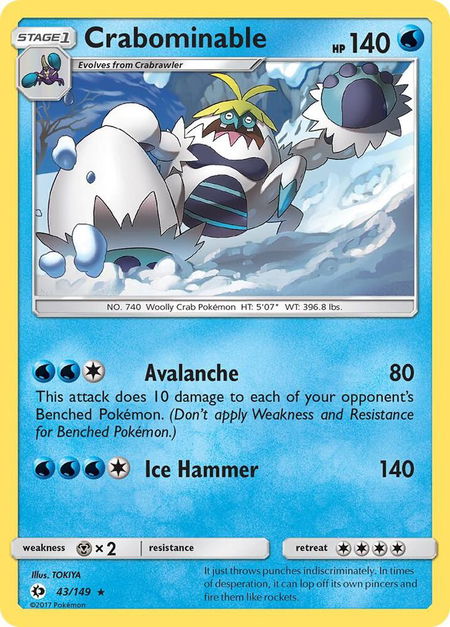 Crabominable - SM Base Set Pokémon trading card