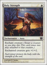 Holy Strength - 9th Edition (9ED) #19 - Common Magic: The Gathering Trading Card