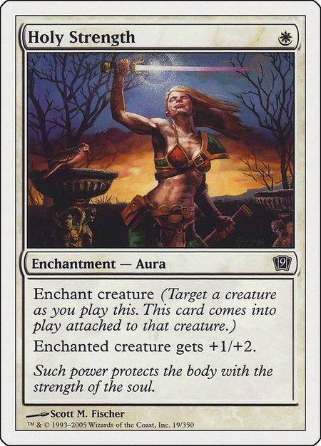 Holy Strength - 9th Edition Magic: The Gathering trading card