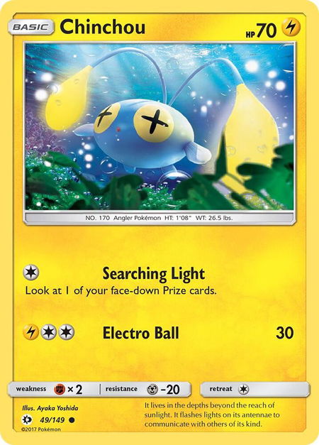 Chinchou - SM Base Set Pokémon trading card