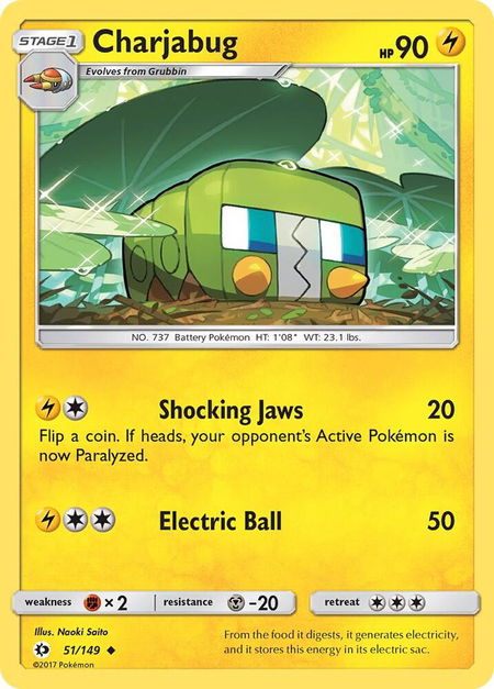 Charjabug - SM Base Set Pokémon trading card