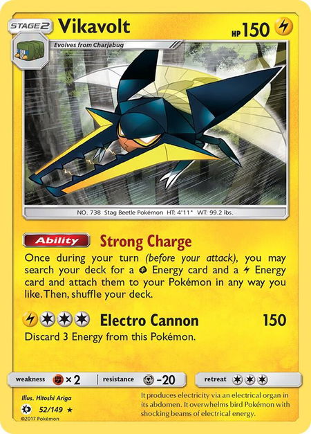 Vikavolt - SM Base Set Pokémon trading card