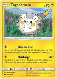 Togedemaru - SM Base Set (SM01) #53/149 - Common Pokémon Trading Card