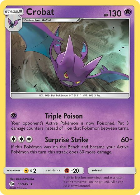 Crobat - SM Base Set Pokémon trading card