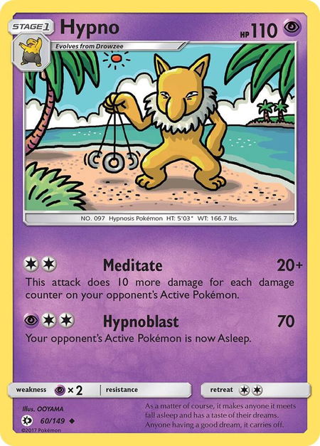 Hypno - SM Base Set Pokémon trading card