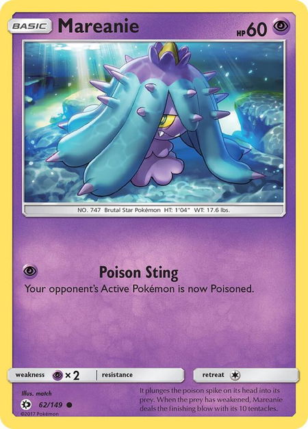 Mareanie - SM Base Set Pokémon trading card