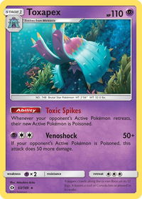 Toxapex - SM Base Set (SM01) #63/149 - Holo Rare Pokémon Trading Card