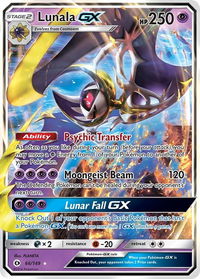 Lunala GX - SM Base Set (SM01) #66/149 - Ultra Rare Pokémon Trading Card