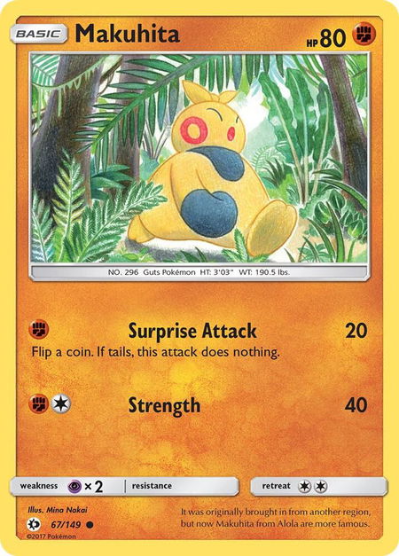 Makuhita - SM Base Set Pokémon trading card