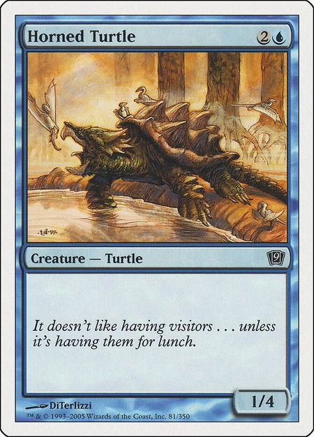 Horned Turtle - 9th Edition Magic: The Gathering trading card