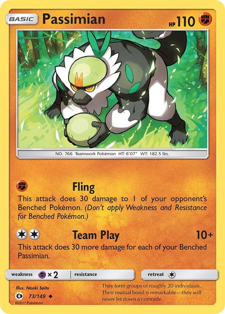 Passimian - SM Base Set Pokémon trading card