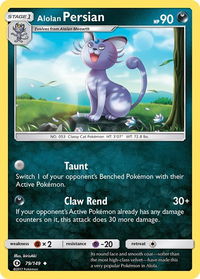 Alolan Persian - SM Base Set (SM01) #79/149 - Uncommon Pokémon Trading Card