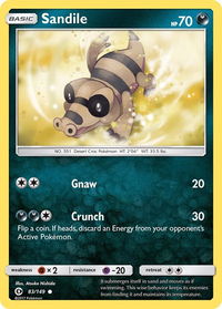 Sandile - SM Base Set (SM01) #83/149 - Common Pokémon Trading Card