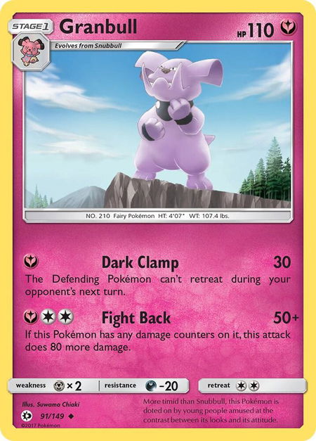 Granbull - SM Base Set Pokémon trading card