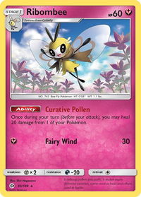 Ribombee - SM Base Set (SM01) #93/149 - Holo Rare Pokémon Trading Card